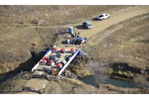 Standing Rock – Aerial view of camp